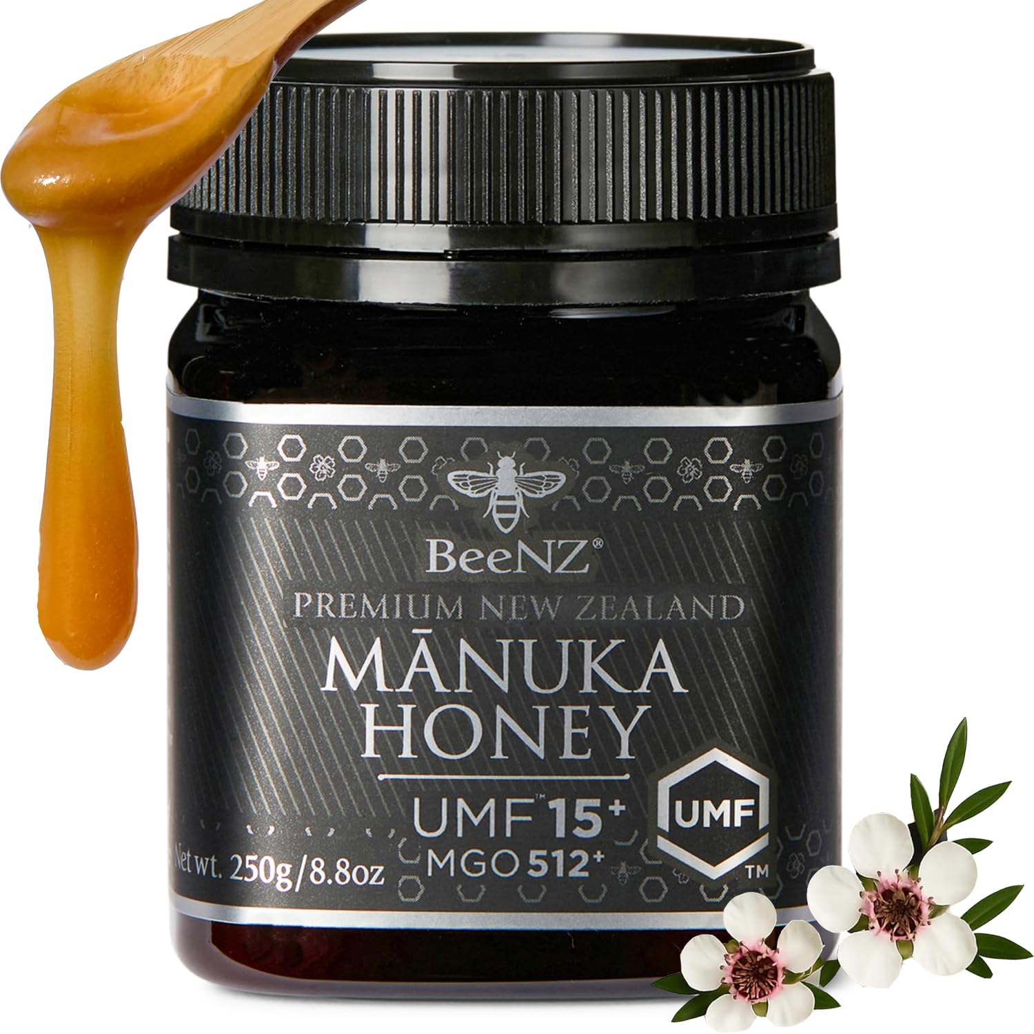 Amazon.com : BeeNZ Raw Manuka Honey, Certified UMF 15+ (MGO 514+)